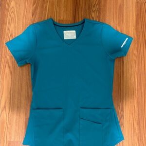 Sketchers Nursing Scrub Set: Teal V-Neck Scrub Top w/ Scrub Pants Set